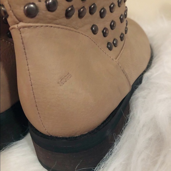 Studded Tan Mid-Calf Boots - Picture 7 of 12